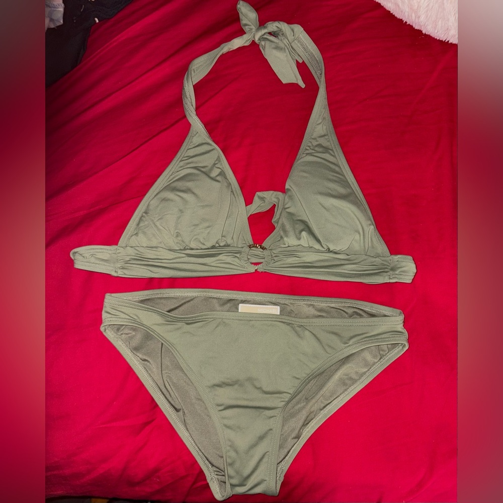 Micheal Kors Green Halter Bikini - Picture 2 of 5